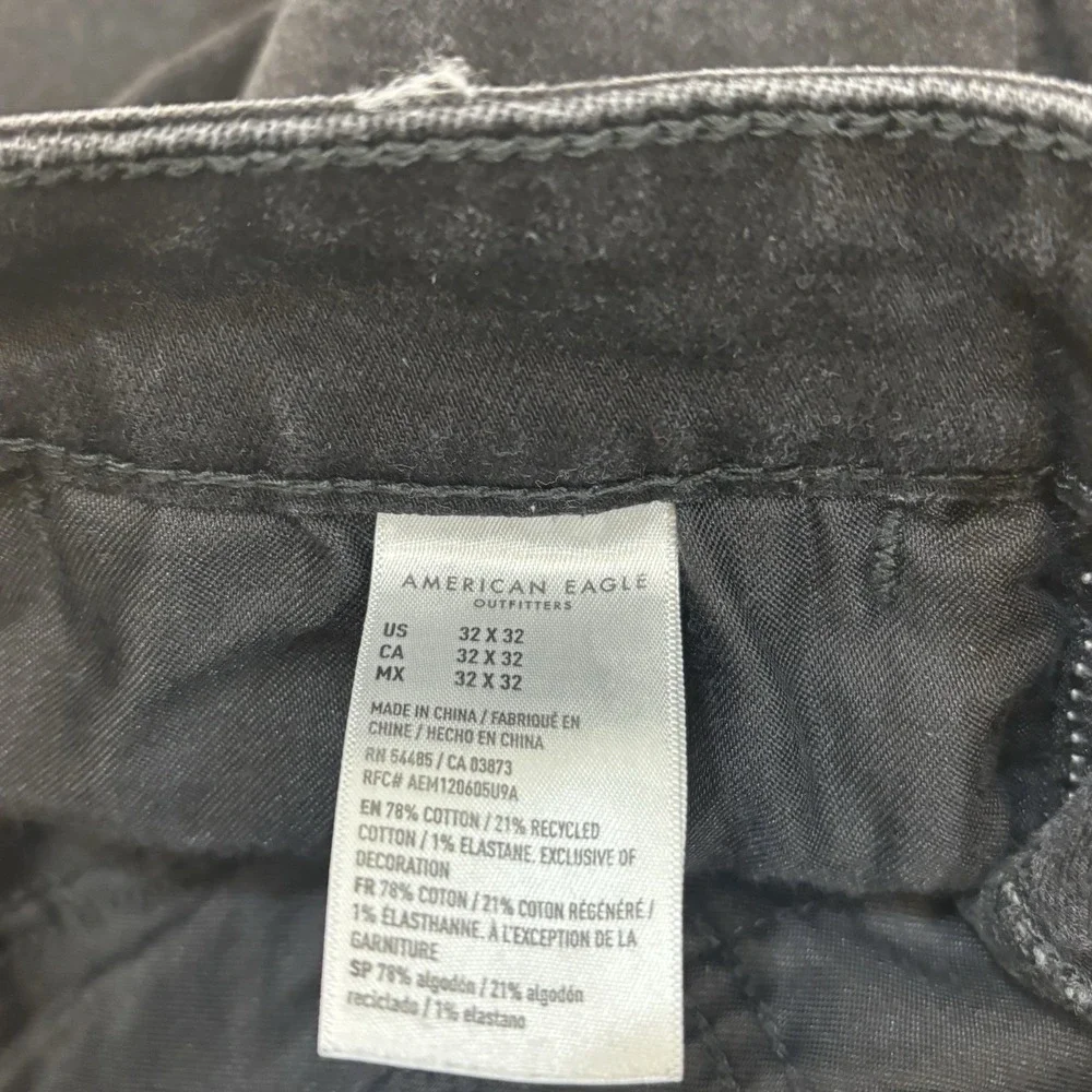 AMERICAN EAGLE Jeans Men 32X30 Black 24/7 Athletic Skinny Airflex Stretch Denim
